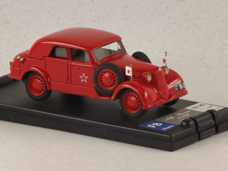FB MODEL FBM085H ALFA ROMEO 6C 2500 COLONIALE 2°SERIE RUSSIAN ARMY HARD TOP MATT