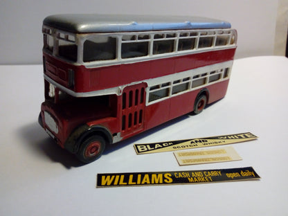 WEST WARD BUS LONDON TRANSPORT- BLACK AND WHITE-WILLIAMS CASH AND CARRY MARKET SCALA 1/76