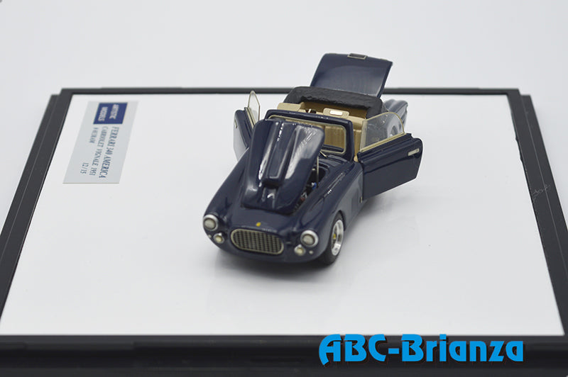 ALFA MODEL AM43AM01B FERRARI 340 AMERICA CABRIOLET VIGNALE 1952 BLUE OPEN