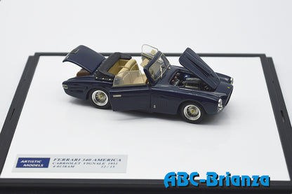 ALFA MODEL AM43AM01B FERRARI 340 AMERICA CABRIOLET VIGNALE 1952 BLUE OPEN