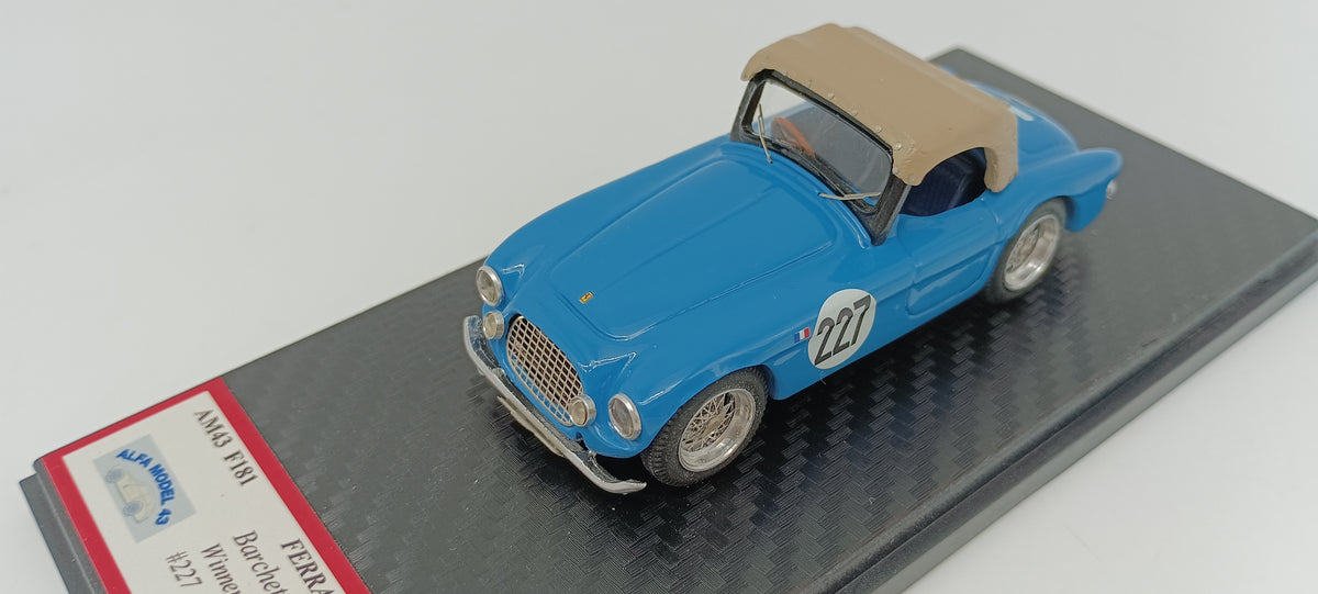 ALFA MODEL AM43F181 FERRARI 212 EXPORT BARCHETTA TOURING TDF 1952 WINNER N.227 PAGNIBON - BARRAQUET