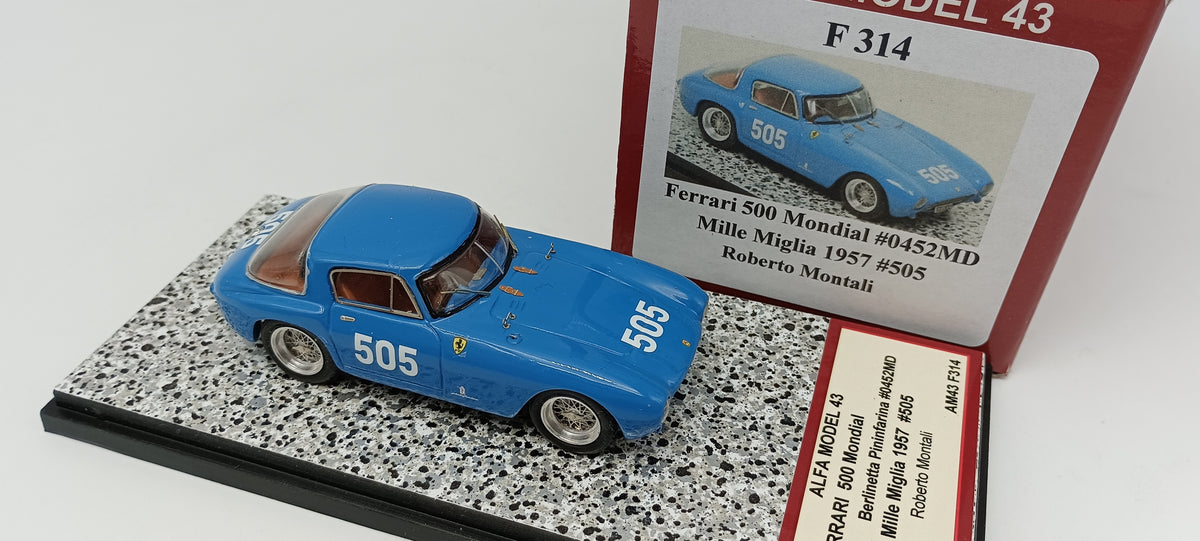 ALFA MODEL AM43F314 FERRARI 500 MONDIAL#0452MD MILLE MIGLIA 1957 #505 ROBERTO MONTALI