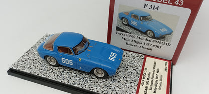 ALFA MODEL AM43F314 FERRARI 500 MONDIAL#0452MD MILLE MIGLIA 1957 #505 ROBERTO MONTALI