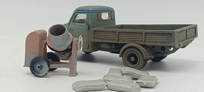 TECNOTREN 111505 FIAT 615 IMPRESA EDILE (DIRT) CON BETONIERA E SACCHI CEMENTO