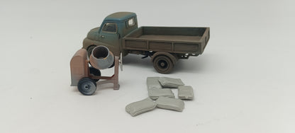 TECNOTREN 111505 FIAT 615 IMPRESA EDILE (DIRT) CON BETONIERA E SACCHI CEMENTO