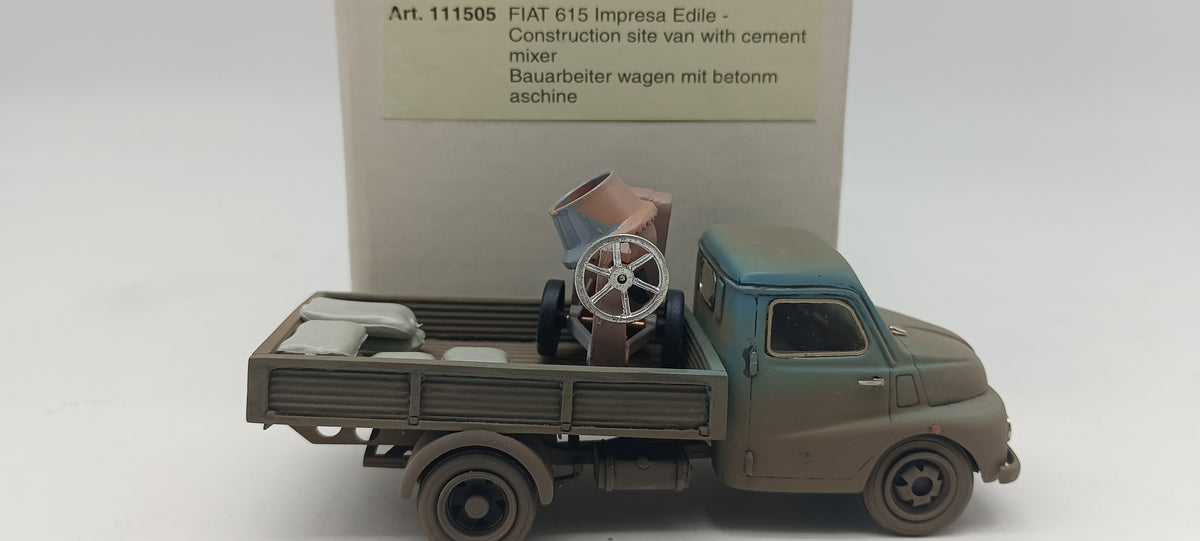 TECNOTREN 111505 FIAT 615 IMPRESA EDILE (DIRT) CON BETONIERA E SACCHI CEMENTO