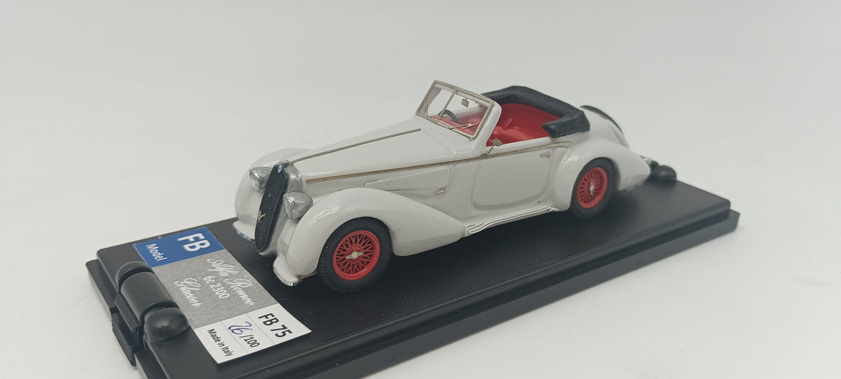 FB MODEL FBM075B ALFA ROMEO 6C 2300B CABRIO PASSO CORTO GLAESER STRADALE GRIGIO