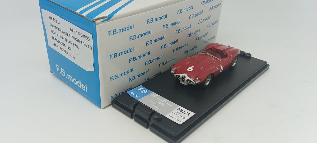 FB MODEL FBM121D DISCO VOLANTE FIANCHI STRETTI PENYA RHIN GRAND PRIX BARCELONA 1954 JEAN DUCREY #6