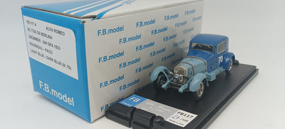 FB MODEL FBM117A ALFA ROMEO 6C1750 GS BERLINA GRUMMER 1933 24H SPA ROUSSEAU - PACO #70