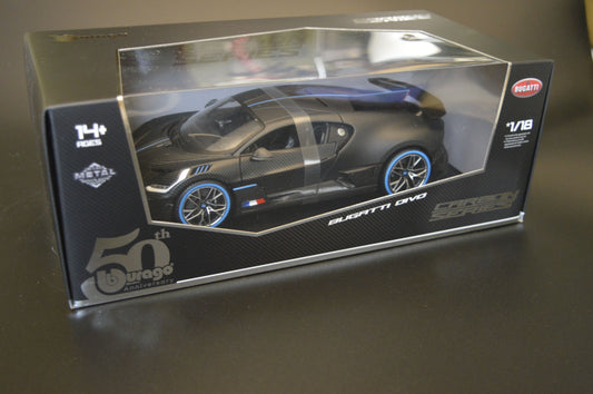 BURAGO BU1811101CA BUGATTI DIVO 2018 50TH ANNIERSARY CARBON FIBER COLOUR