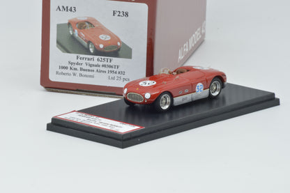 ALFA MODEL AM43F256 FERRARI 225S VIGNALE #0176ED C.P. SUPERCORTEMAGGIORE 1952 #16 ROBERTO MIERES