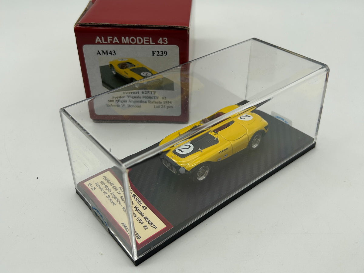 ALFA MODEL AM43F239 Ferrari 625TF Spyder Vignale #0304TF 500 Miglia Argentina Rafaela 1954 #2 – R. Bonomi