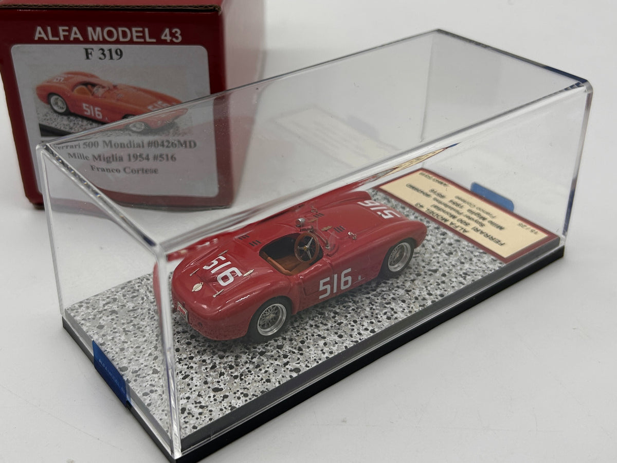 ALFA MODEL AM43F319 Ferrari 500 Mondial Spyder Pininfarina #0426MD – Mille Miglia 1954 #516