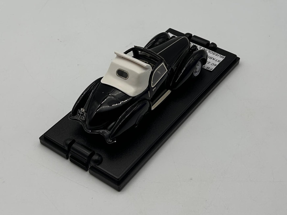 FB MODEL FBM124A ALFA ROMEO 6c 2300 B STABILIMENTI FARINA MUSSOLINI e RICCI 1938 Black