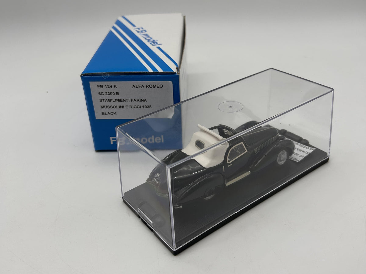 FB MODEL FBM124A ALFA ROMEO 6c 2300 B STABILIMENTI FARINA MUSSOLINI e RICCI 1938 Black