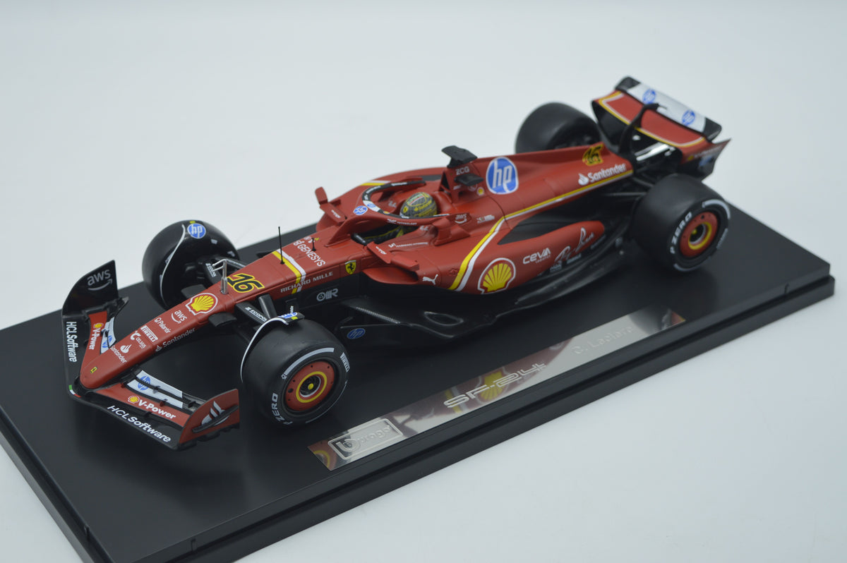 BURAGO BU16821L FERRARI F1 SF24 N.16 WINNER GP ITALY 2024 CON VETRINA