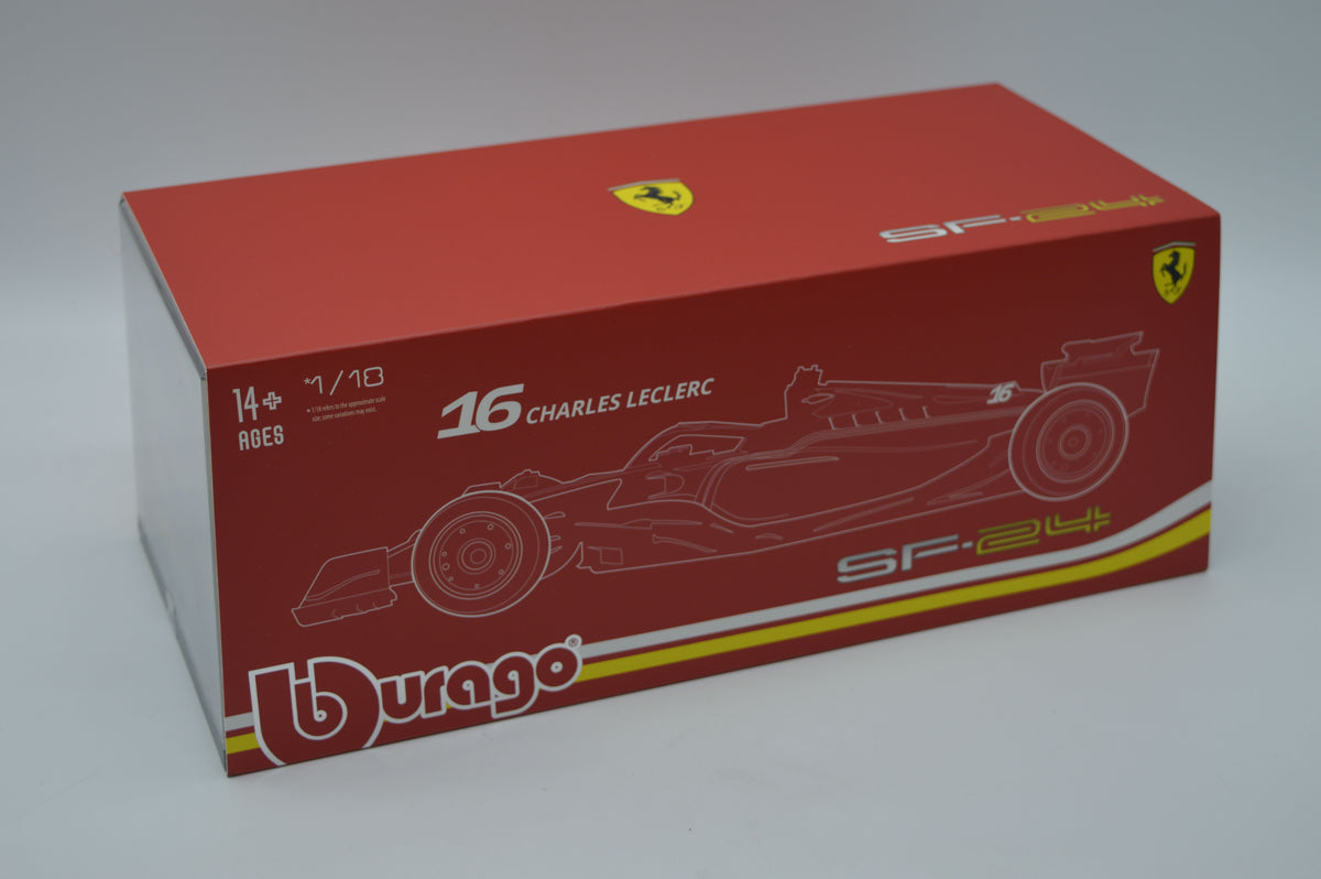 BURAGO BU16821L FERRARI F1 SF24 N.16 WINNER GP ITALY 2024 CON VETRINA