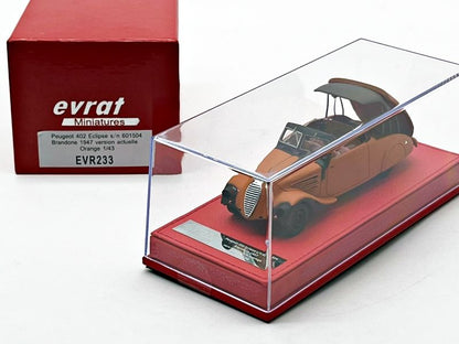 EVRAT - EVR233 - PEUGEOT 402 ECLIPSE CH.601504 BRANDONE 194 VERSION ACTUELLE ORANGE
