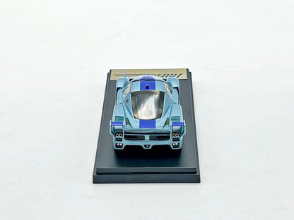 ILARIO - IL43023B - FERRARI FXX 2005 METAL BLUE WITH BLUE STRIPE