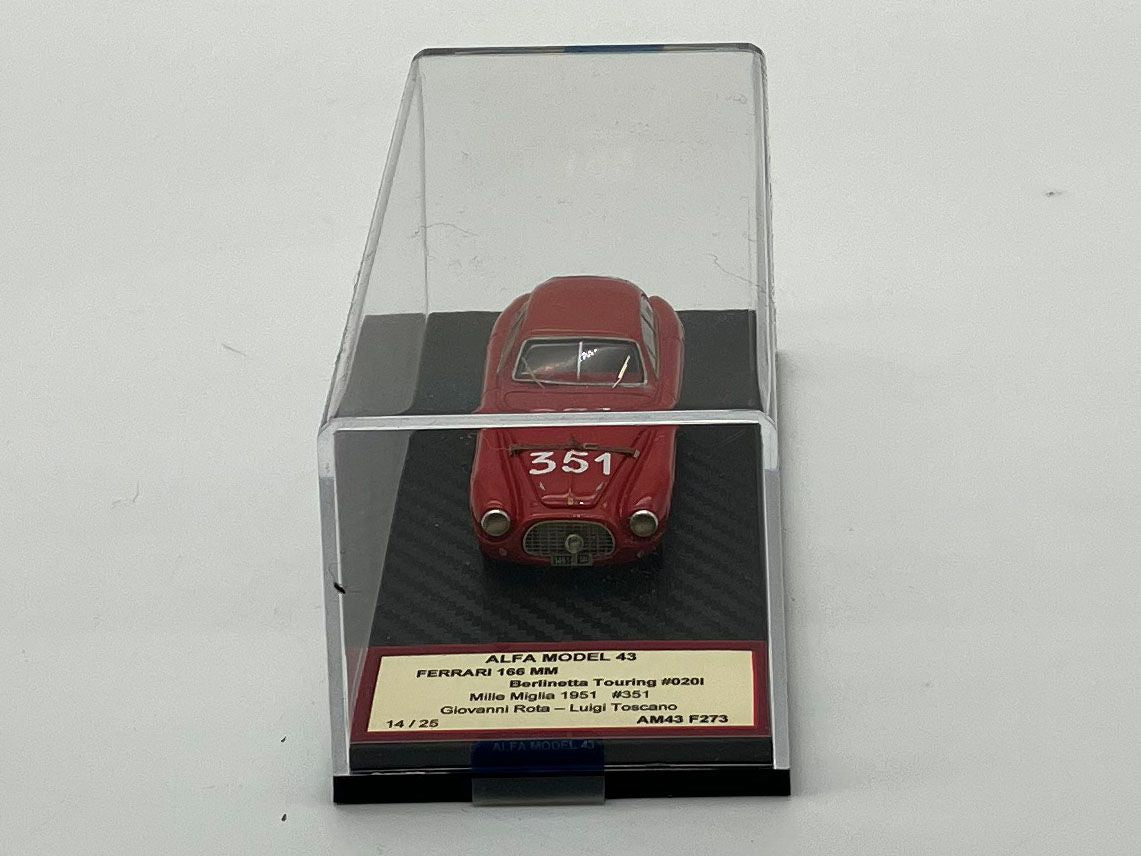 ALFA MODEL AM43F273 - Ferrari 166 MM n.020I Berlinetta Touring Mille Miglia 1951 n.351 Rota-Toscano
