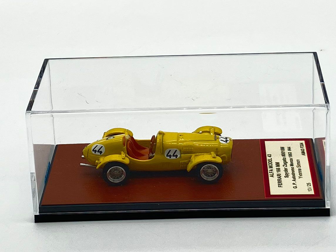 ALFA MODEL AM43F334 - Ferrari 166MM Spyder Zagato ch.0018M GP Autodromo Monza 1953 n.44 Simon