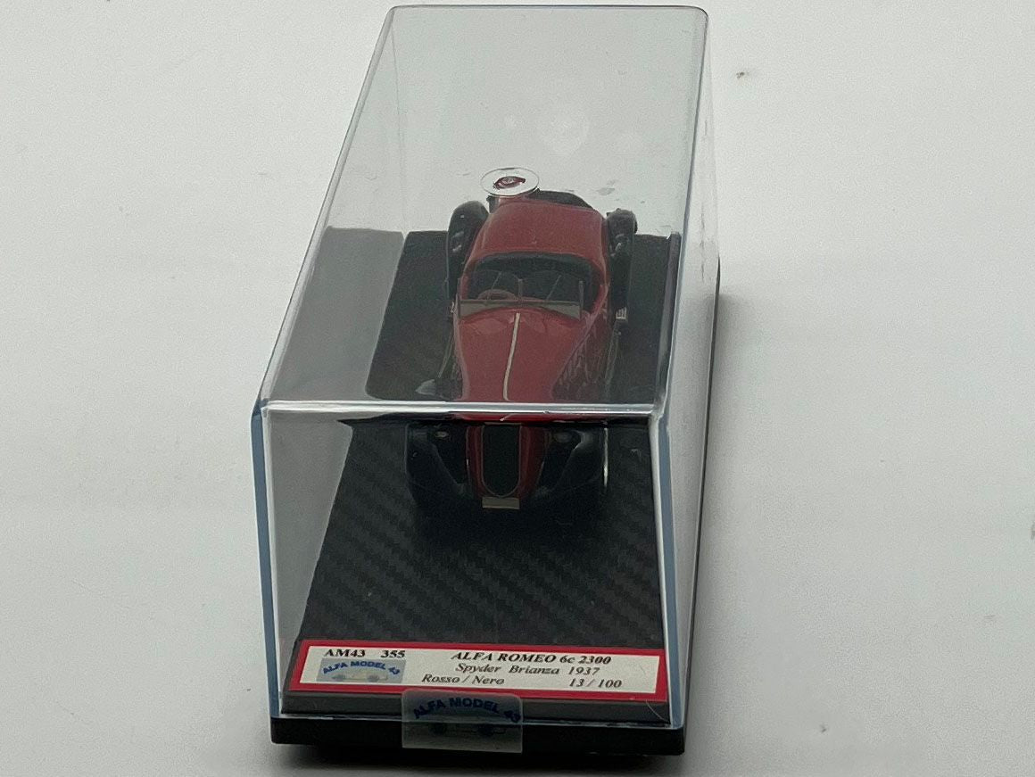 ALFA MODEL AM43355 - Alfa Romeo 6c 2300 Spyder Brianza 1937 (Rosso/Nero)