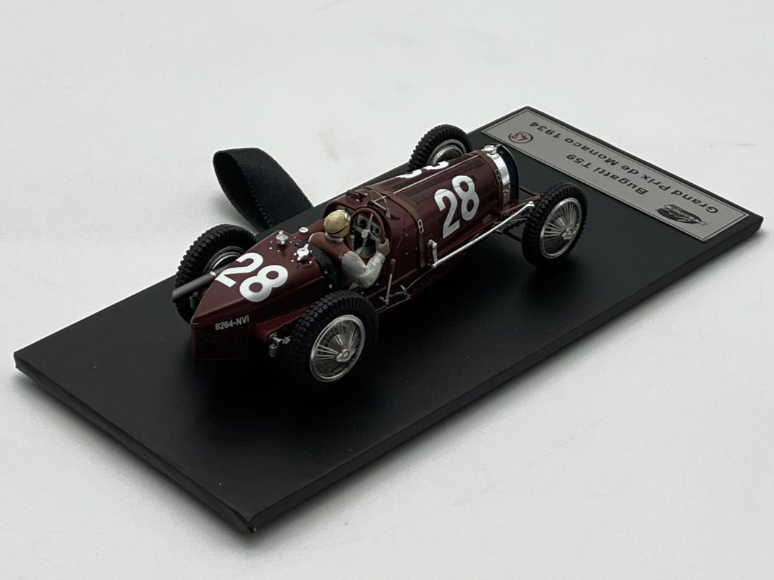 LE MANS MINIATURES - LM143106-28M - Bugatti type 59 n.28 GP Monaco 1934 - Nuvolari