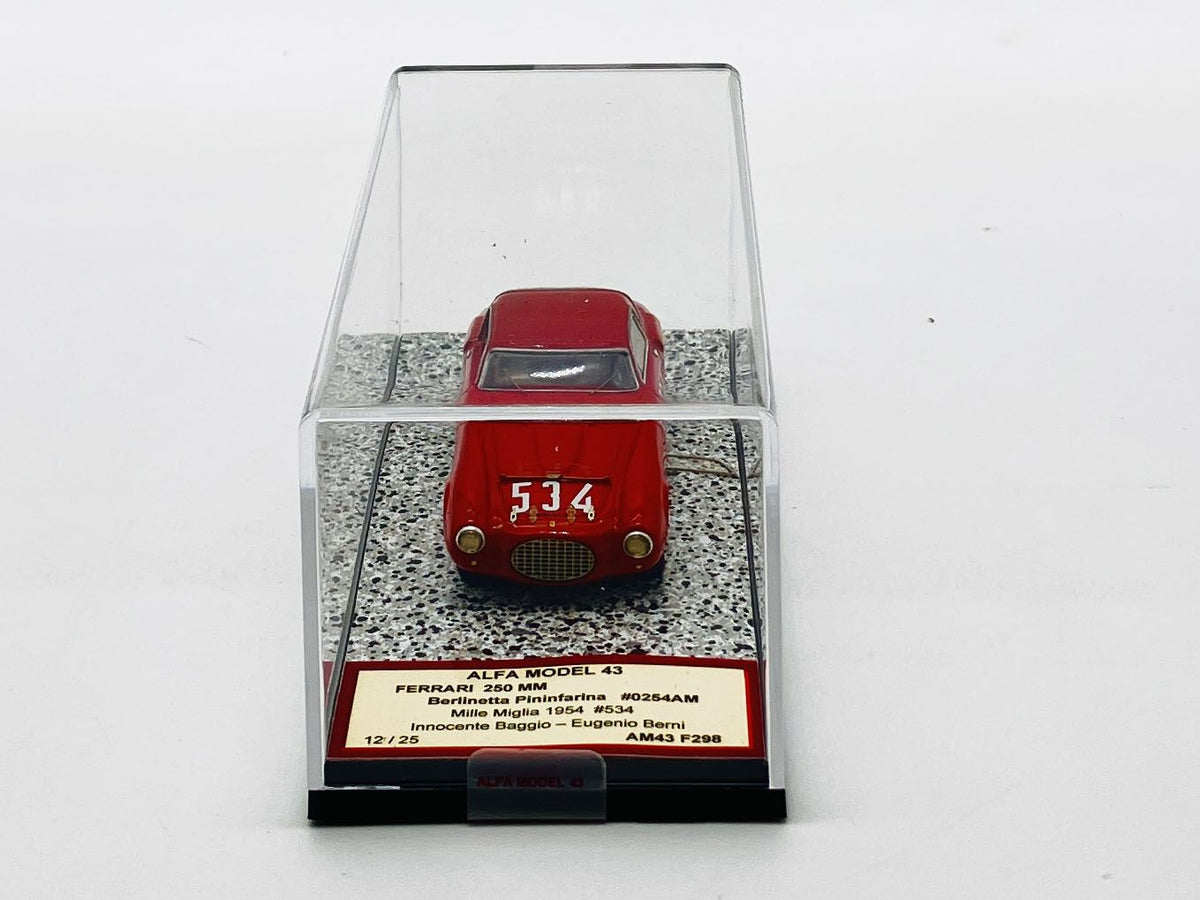 ALFA MODEL AM43F298 FERRARI 250 MM BERLINETTA PININFARINE N.0254MM MILLE MIGLIA 1954 N.534 BAGGIO - BERNI