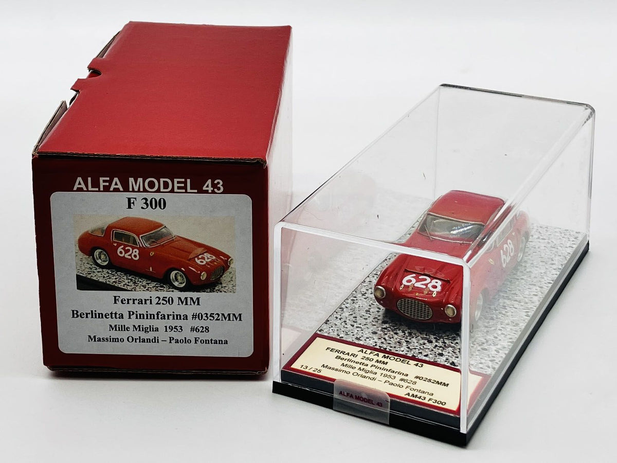 ALFA MODEL AM43F300 FERRARI 250 MM BERLINETTA PININFARINA N.0352MM MILLE MIGLIA 1953 N.628 ORLANDI - FONTANA