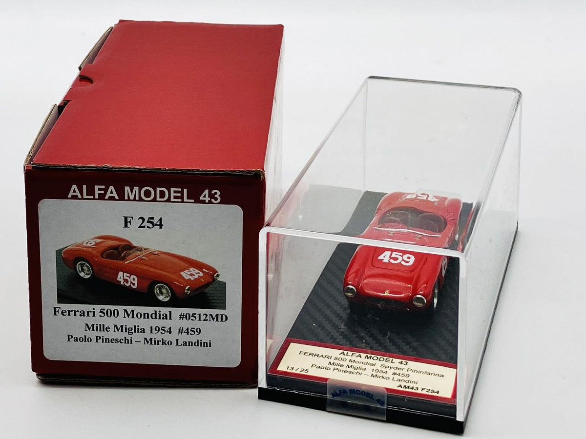 ALFA MODEL AM43F254 FERRARI 500 MONDIAL N.0512MD MILLE MIGLIA 1954 N.459 PINESCHI - LANDIN