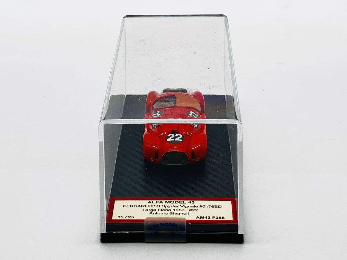 ALFA MODEL AM43F258 FERRARI 225S VIGNALE #0176ED TARGA FLORIO 1953 #22 ANTONIO STAGNOLI