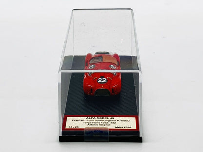 ALFA MODEL AM43F258 FERRARI 225S VIGNALE #0176ED TARGA FLORIO 1953 #22 ANTONIO STAGNOLI