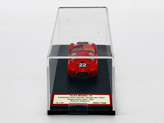 ALFA MODEL AM43F258 FERRARI 225S VIGNALE #0176ED TARGA FLORIO 1953 #22 ANTONIO STAGNOLI