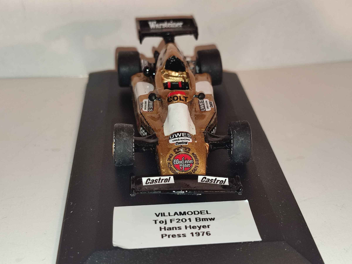LM141 - VILLAMODEL - Toj F201 Bmw F.2 - Hans Heyer - Press  - 1976